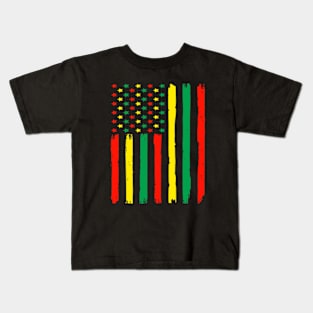 Black History Flag African American Flag Kids T-Shirt